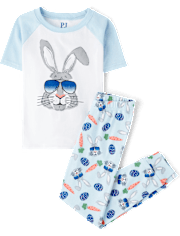 Boys Bunny Sunglasses Snug Fit Cotton Pajamas