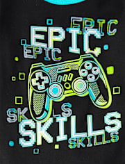 Boys Gamer Epic Skills Snug Fit Cotton Pajamas