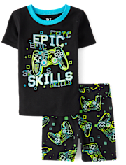Boys Gamer Epic Skills Snug Fit Cotton Pajamas