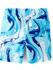 Boys Print Swim Trunks