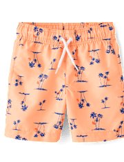 Boys Print Swim Trunks