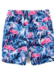 Boys Print Swim Trunks