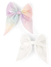 Girls Rainbow Bow Hair Clip 2-Pack