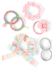 Lot de 7 chouchous à fleurs pour fille
