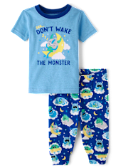 Baby And Toddler Boys Monster Snug Fit Cotton Pajamas