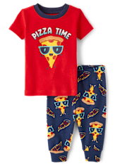 Pyjama ajusté en coton pour bébé et tout-petit garçon « Pizza Time »