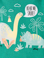Pyjama ajusté en coton pour bébé et tout-petit à motif dinosaure