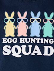 Baby And Toddler Boys Matching Family Egg Hunting Squad Snug Fit Cotton Pajamas