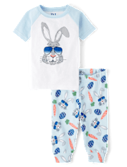 Pyjama ajusté en coton avec lunettes de soleil pour bébé et tout-petit garçon