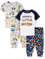 bébé et tout-petit, garçon Construction Snug Fit coton Pyjama 2-Pack