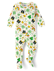 Baby St. Patrick's Day Snug Fit Cotton Footed One Piece Pajamas