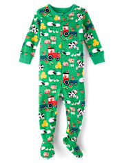 Baby And Toddler Farm Animal Snug Fit Cotton Footed One Piece Pajamas