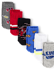 Boys Gamer Ankle Socks 6-Pack