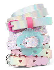 Girls Glitter Belt 3-Pack