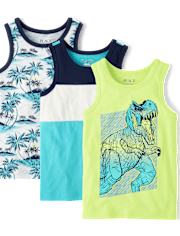 Boys Dino Tank Top 3-Pack