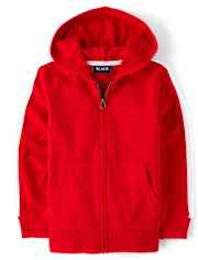 Boys Side Stripe French Terry Zip Up Hoodie
