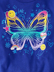 Girls Butterfly Believe Snug Fit Cotton Pajamas 2-Pack