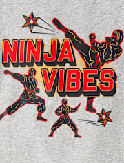Boys Dino Ninja Snug Fit Cotton Pajamas 2-Pack