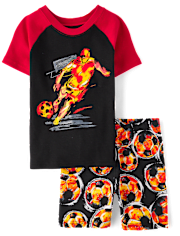 Boys Soccer Snug Fit Cotton Pajamas