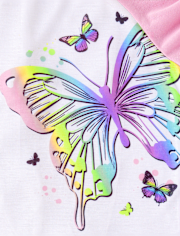 Girls Butterfly Unicorn Pajamas 2-Pack