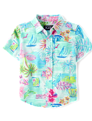 Baby And Toddler Boys Matching Family Tropical Button Up Shirt