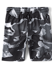 Boys Print Mesh Basketball Shorts