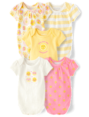 Baby Girls Sun Bodysuit 5-Pack