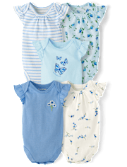 Baby Girls Floral Bodysuit 5-Pack