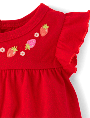 Baby Girls Strawberry Romper 2-Pack