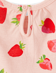 Baby Girls Strawberry Romper 2-Pack