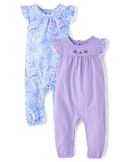 Combinaison Papillon pour bébés filles, paquet de 2