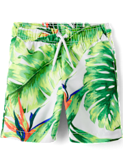 Boys Print Swim Trunks