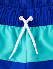 Boys Colorblock Swim Trunks