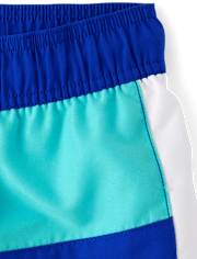 Boys Colorblock Swim Trunks