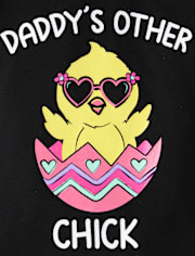 Baby And Toddler Girls Easter Daddy's Chick Graphic Tee