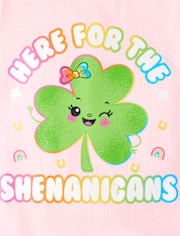 Baby And Toddler Girls St. Patrick's Day Shenanigans Graphic Tee