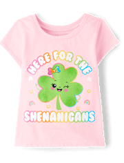 Baby And Toddler Girls St. Patrick's Day Shenanigans Graphic Tee