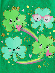 Baby And Toddler Girls St. Patrick's Day Shamrocks Graphic Tee
