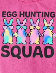 Baby And Toddler Girls Matching Family Easter Egg Hunting Squad Graphic Tee