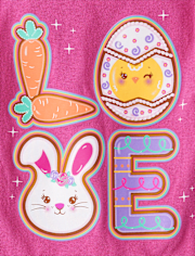 Baby And Toddler Girls Love Easter Cookies Graphic Tee