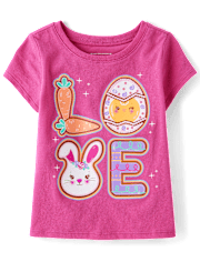 Baby And Toddler Girls Love Easter Cookies Graphic Tee