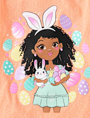 Baby And Toddler Girls Easter Girl Graphic Tee
