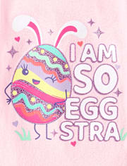 Baby And Toddler Girls Easter So Eggstra Graphic Tee