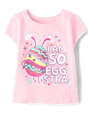 Baby And Toddler Girls Easter So Eggstra Graphic Tee