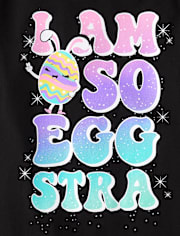 Girls Easter Eggstra Graphic Tee