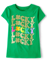Girls St. Patrick's Day Lucky Graphic Tee