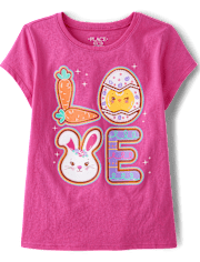 Girls Love Easter Cookies Graphic Tee