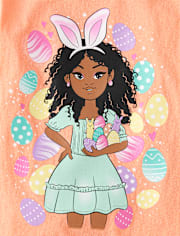 Girls Easter Girl Graphic Tee