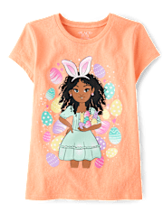 Girls Easter Girl Graphic Tee