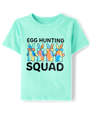 Baby And Toddler Matching Family Easter Egg Hunting Squad Graphic Tee